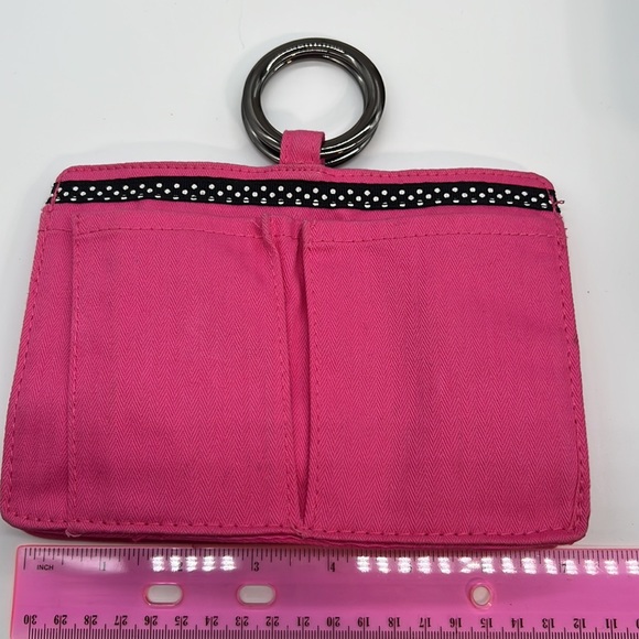 New without tags Pouchee Ultimate Purse Organizer Hot Pink with Polka Dot Trim - Picture 2 of 4